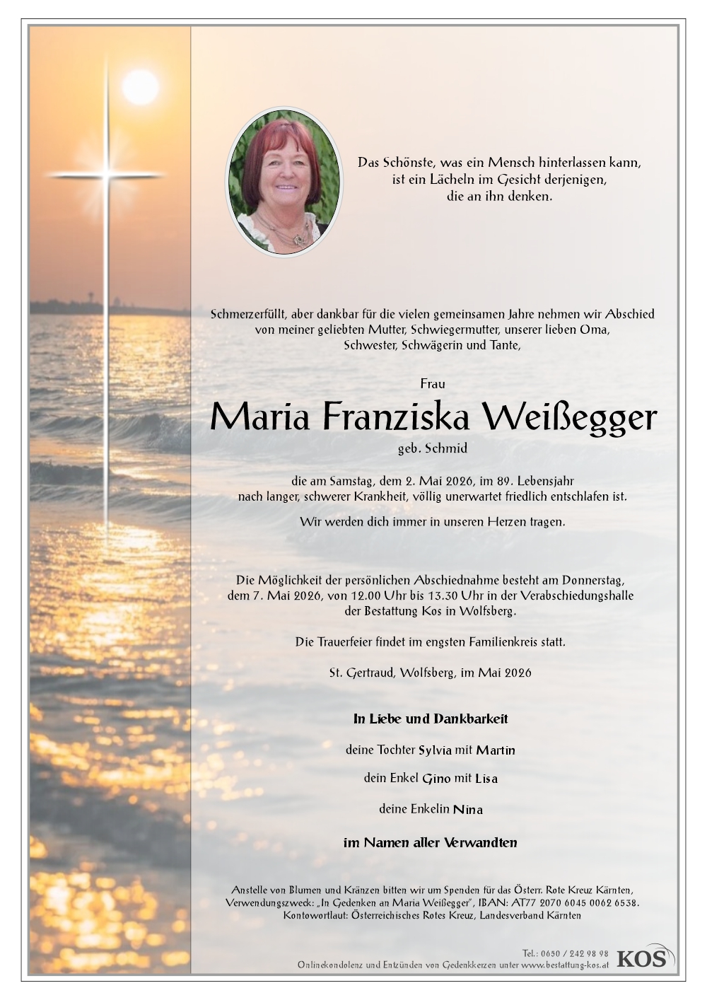Maria Franziska Weißegger